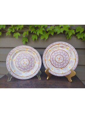 2 Temptations Lilac Old World 8" Salad Plates Lavender